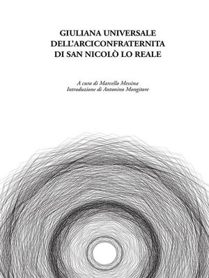 cover image of Giuliana universale dell'arciconfraternita di San Nicolò lo Reale